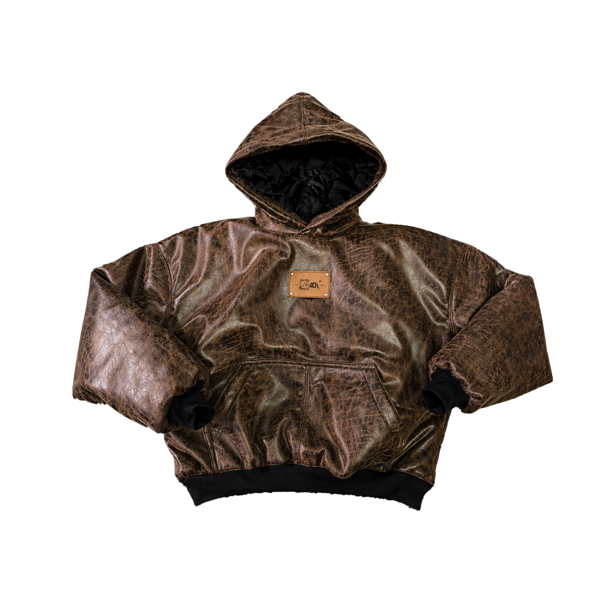 LEATHER HOODIE