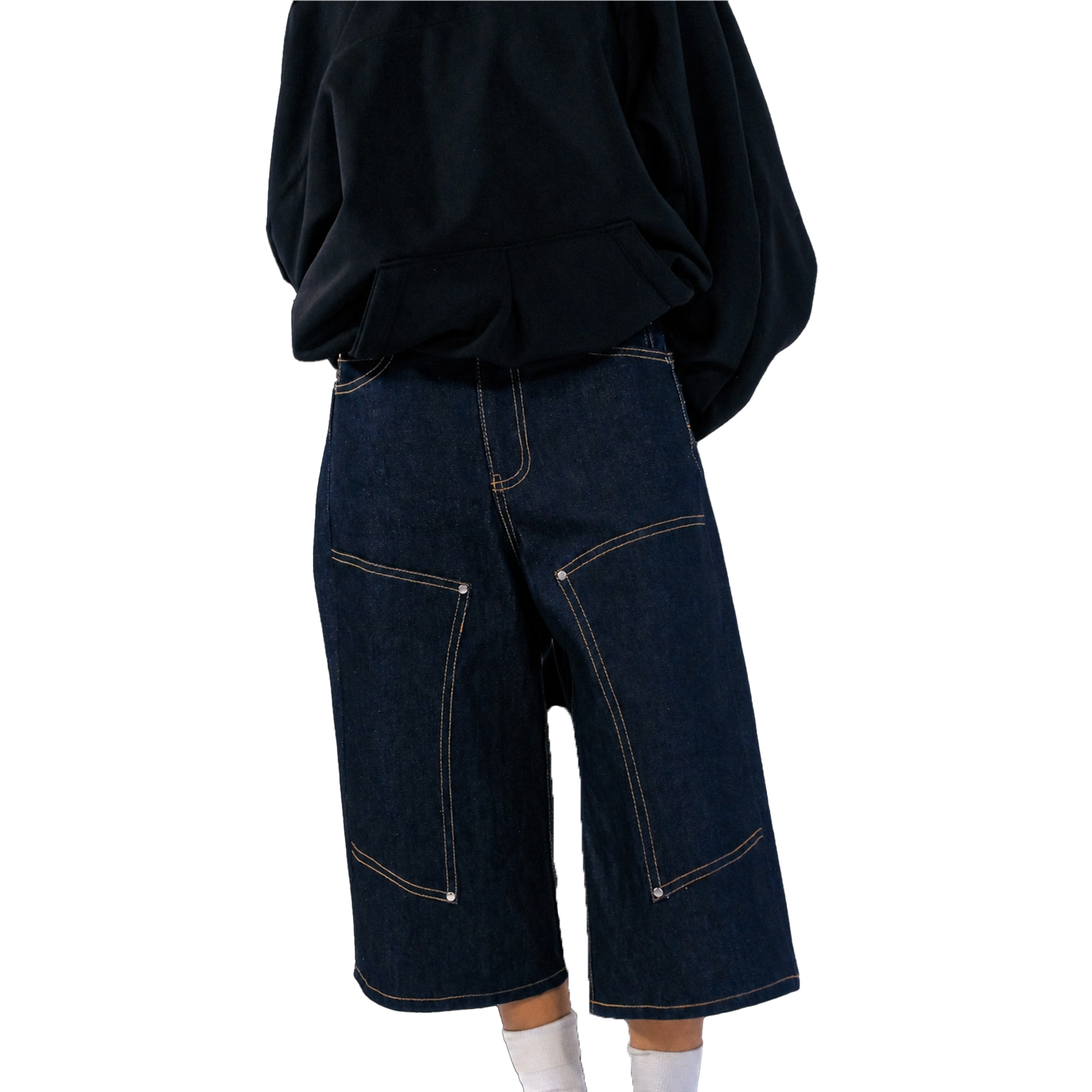 'DRAGON' DENIM JORTS