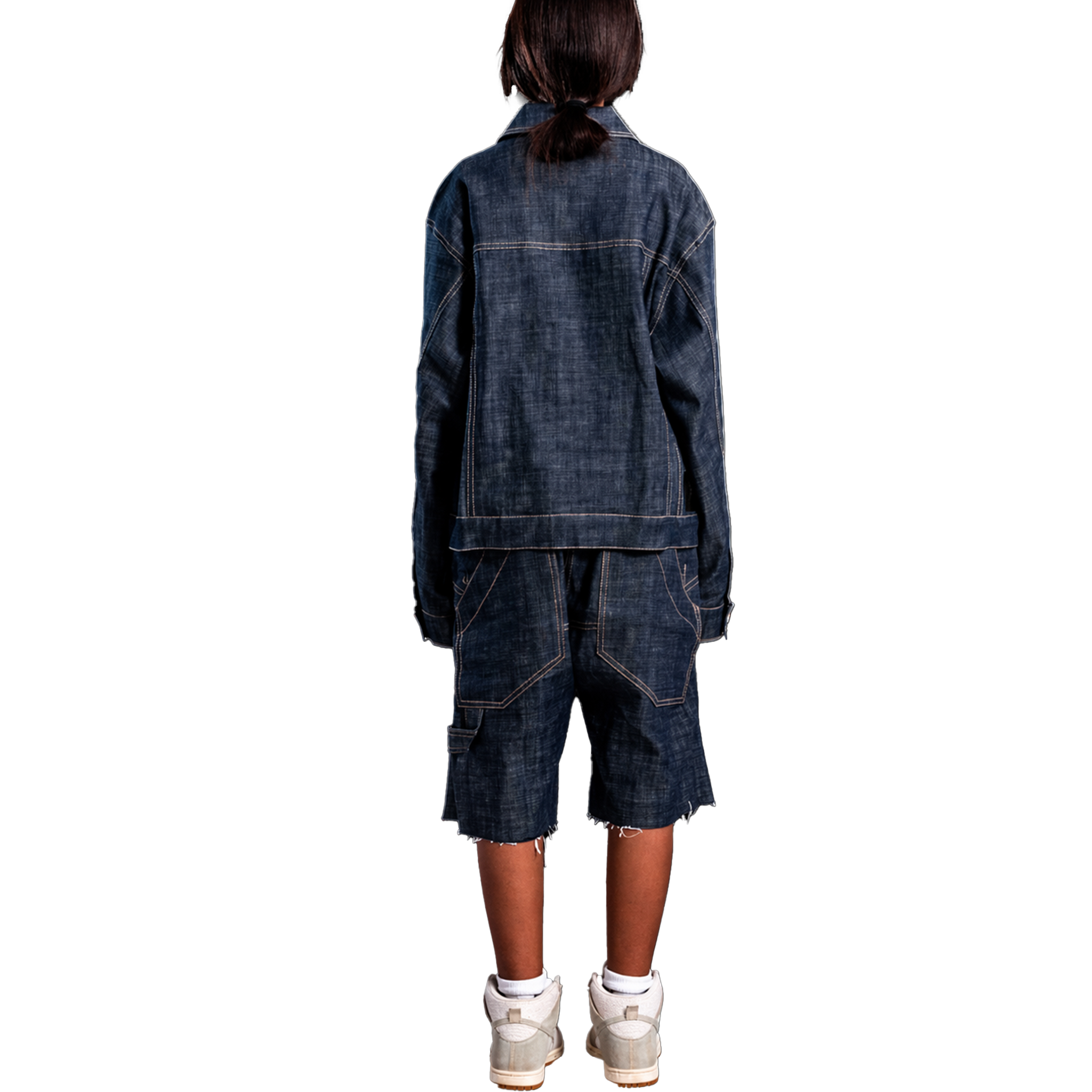 DENIM SHORTS SET